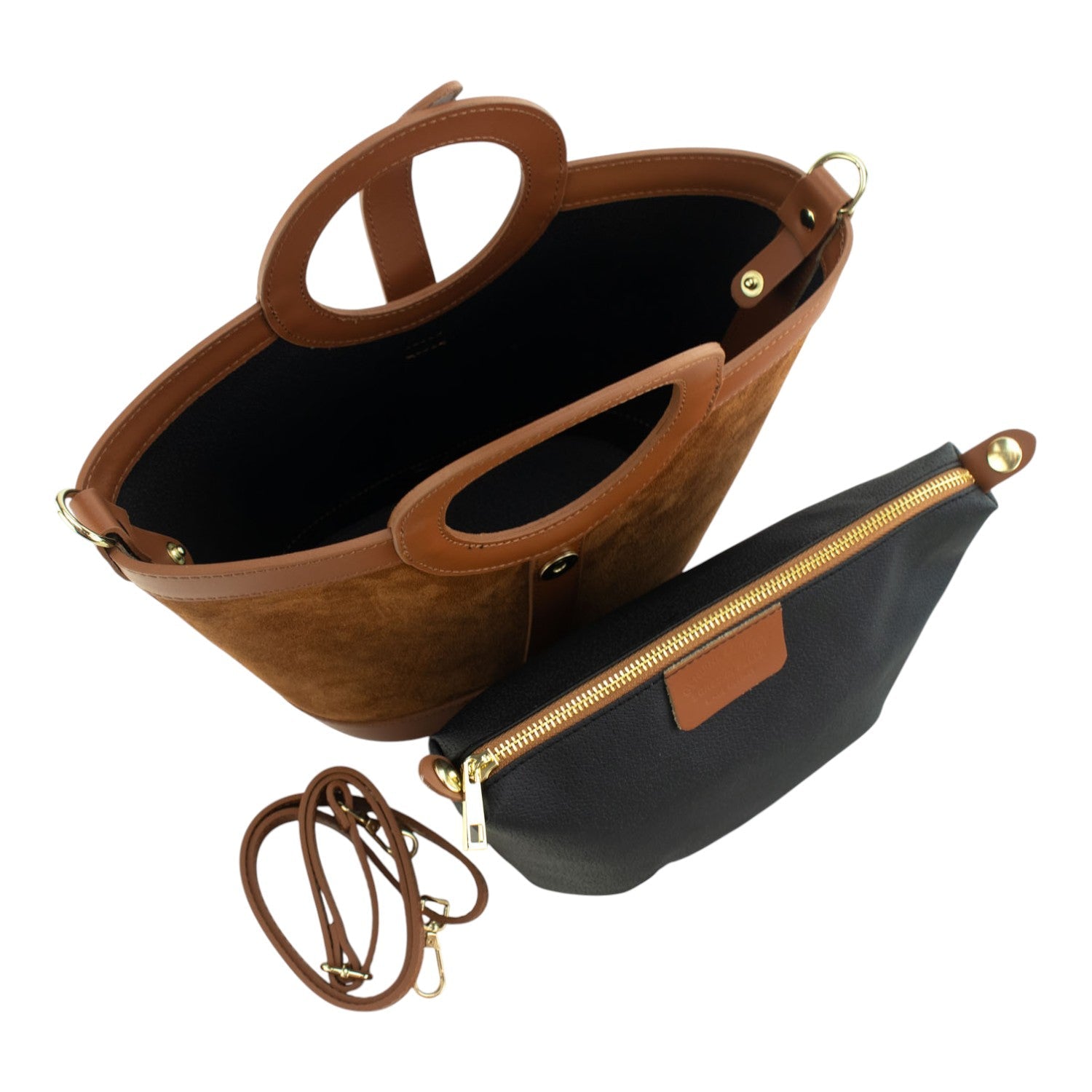 Bolso en piel Pregato Armonia Ante Camel - KimondoShop