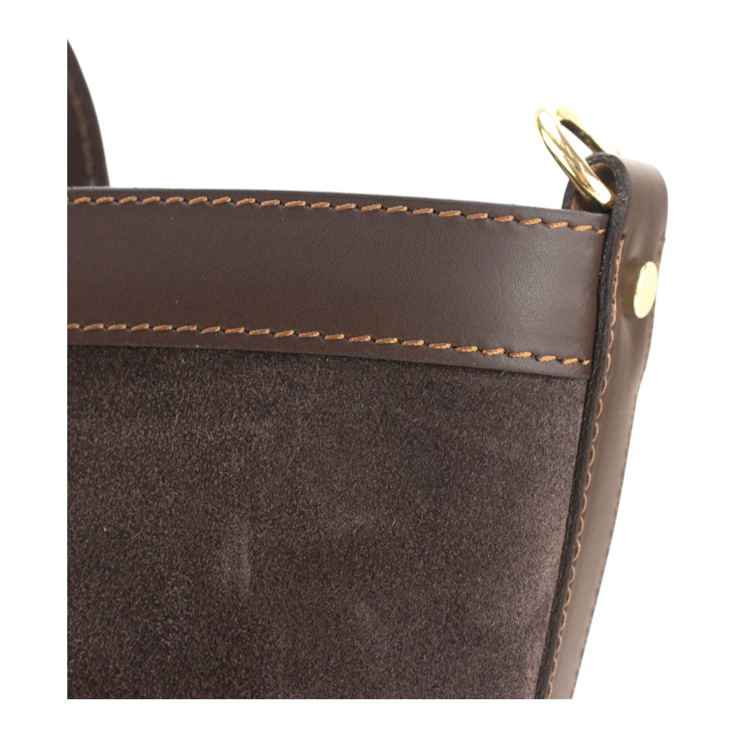 Bolso en piel Pregato Armonia Ante Chocolate - KimondoShop