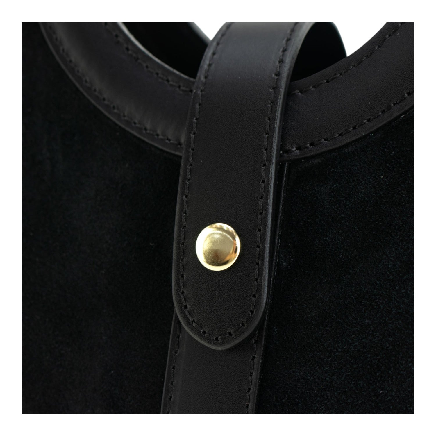 Bolso en piel Pregato Armonia Ante Negro - KimondoShop