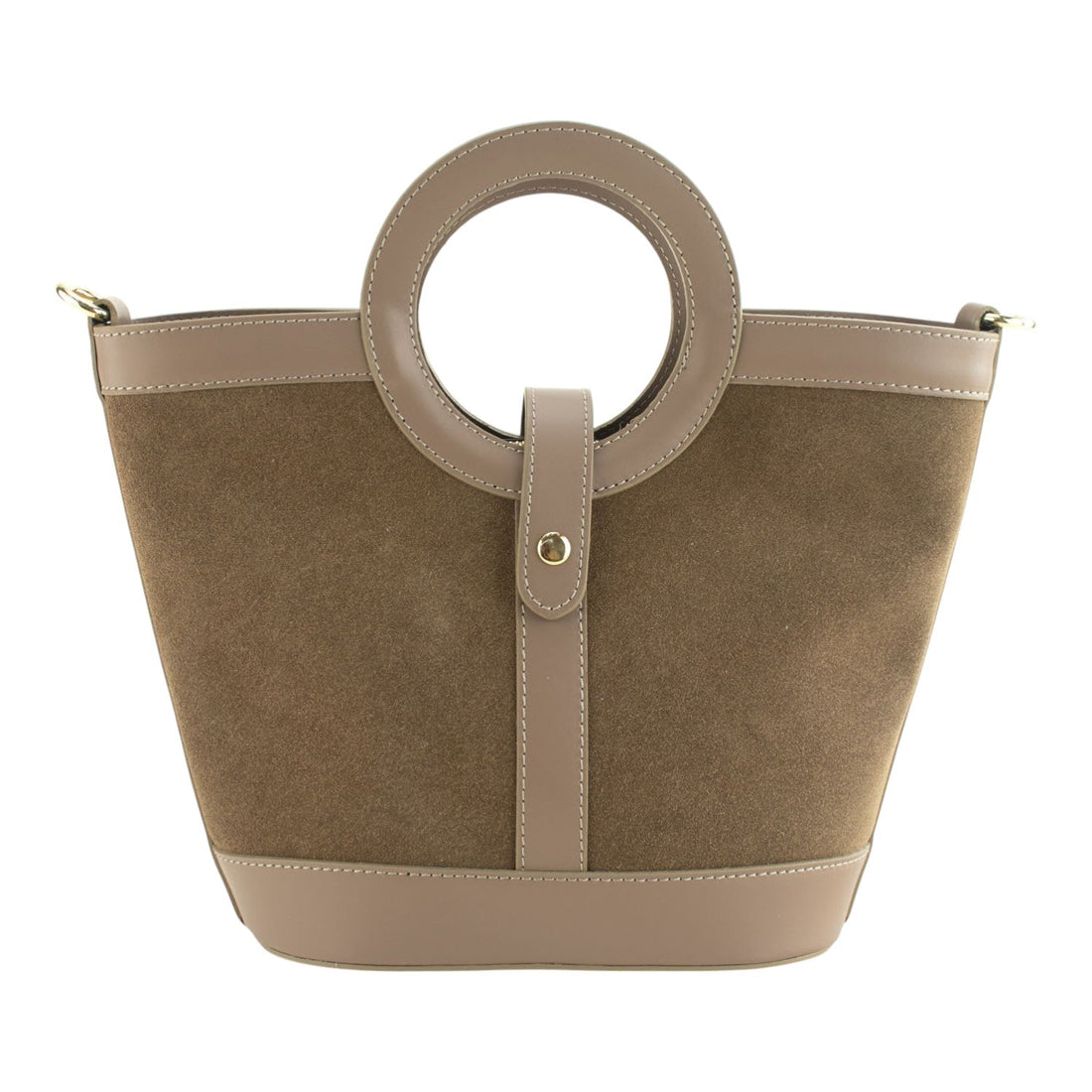 Bolso en piel Pregato Armonia Ante Taupe - KimondoShop