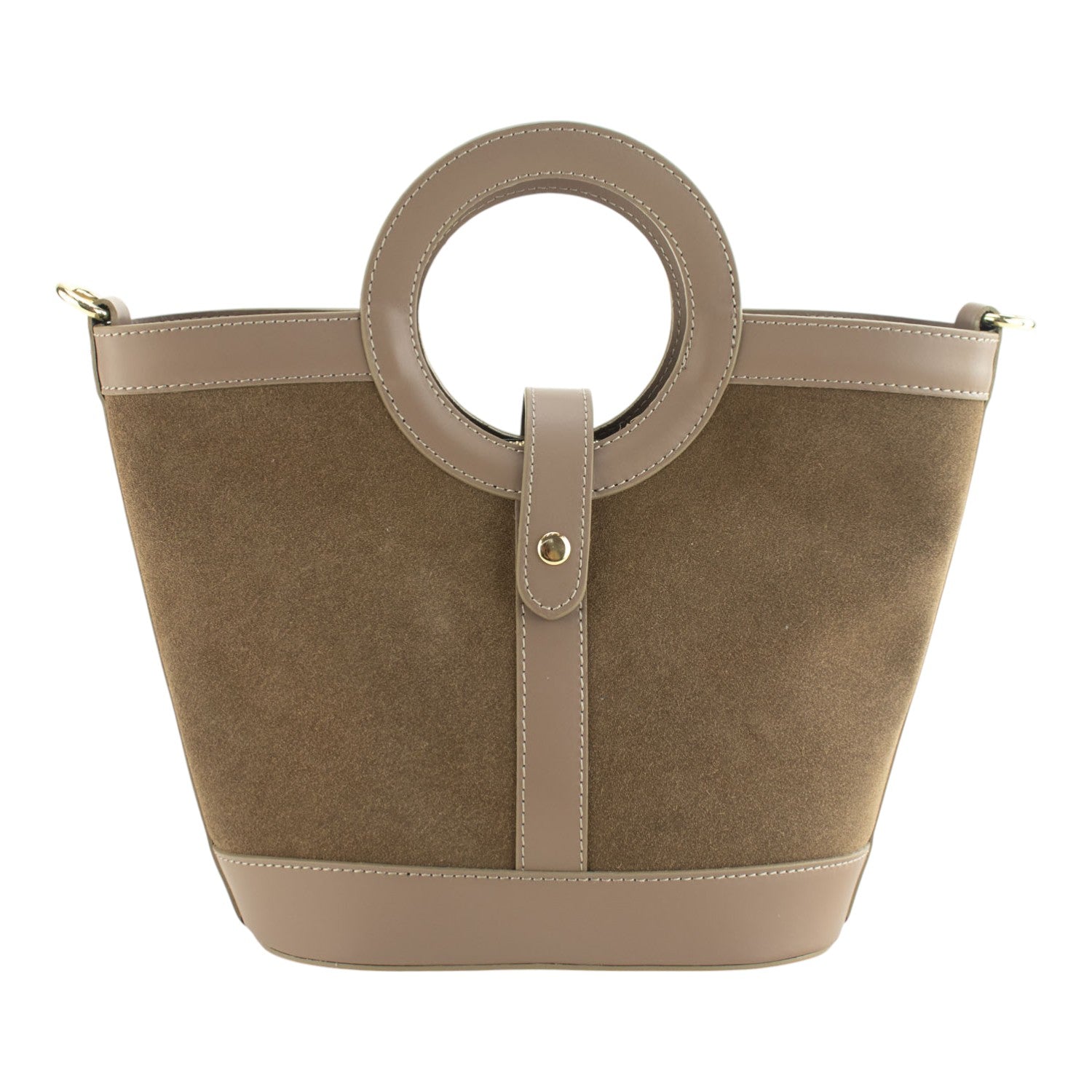 Bolso en piel Pregato Armonia Ante Taupe - KimondoShop