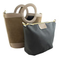 Bolso en piel Pregato Armonia Ante Taupe - KimondoShop