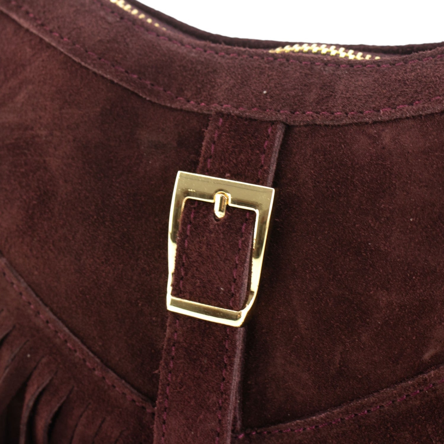 Bolso en piel Pregato Aube Ante Burdeos - KimondoShop