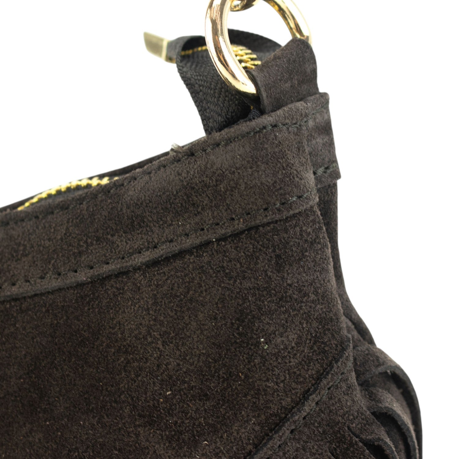 Bolso en piel Pregato Aube Ante Chocolate - KimondoShop