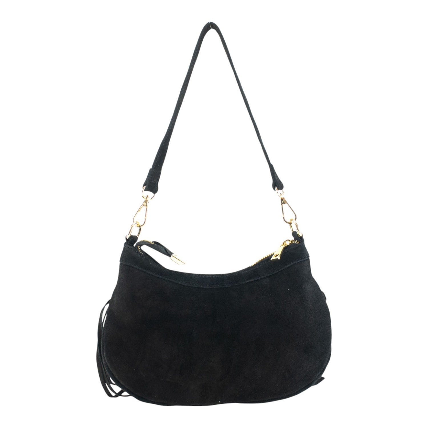 Bolso en piel Pregato Aube Ante Negro - KimondoShop