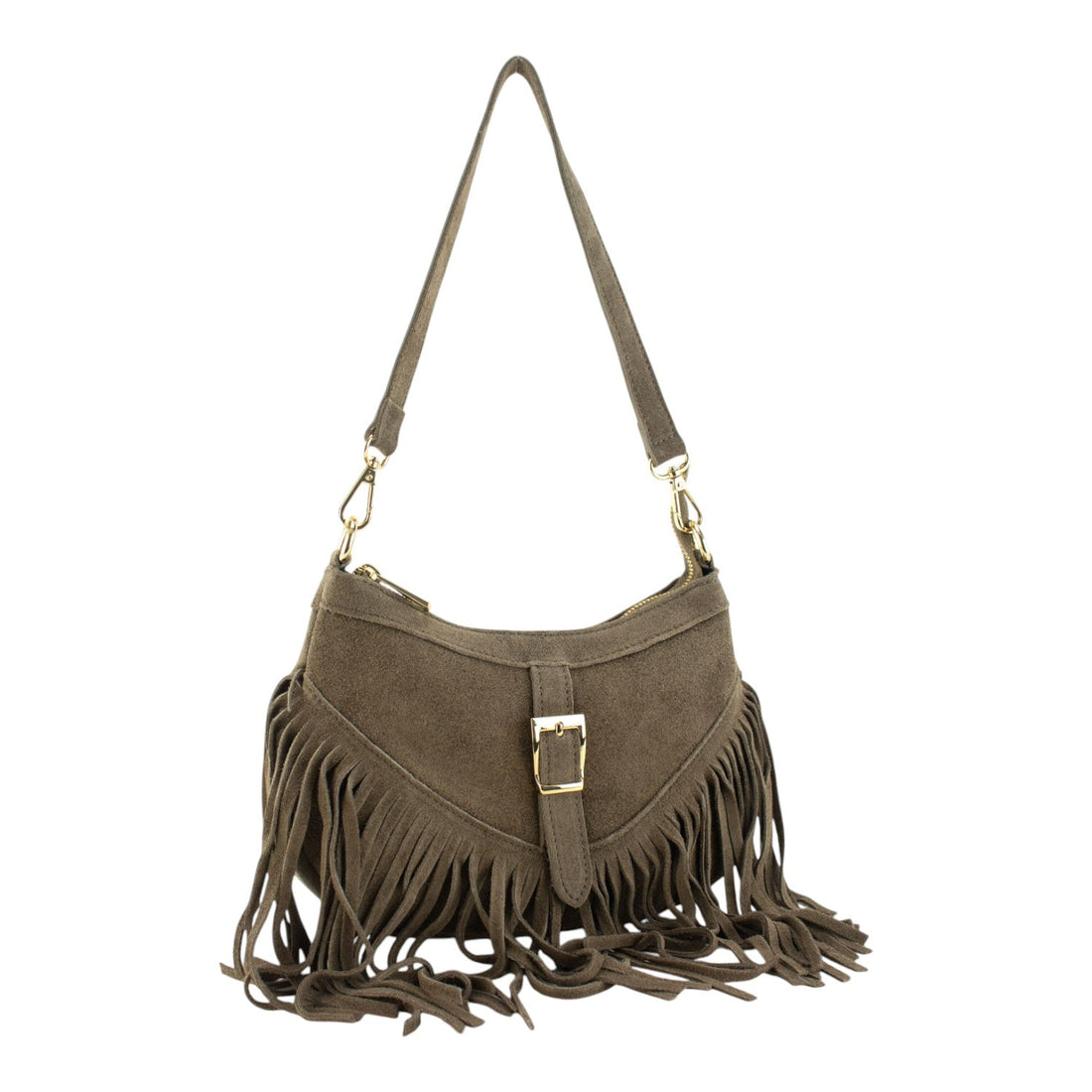 Bolso en piel Pregato Aube Ante Taupe - KimondoShop
