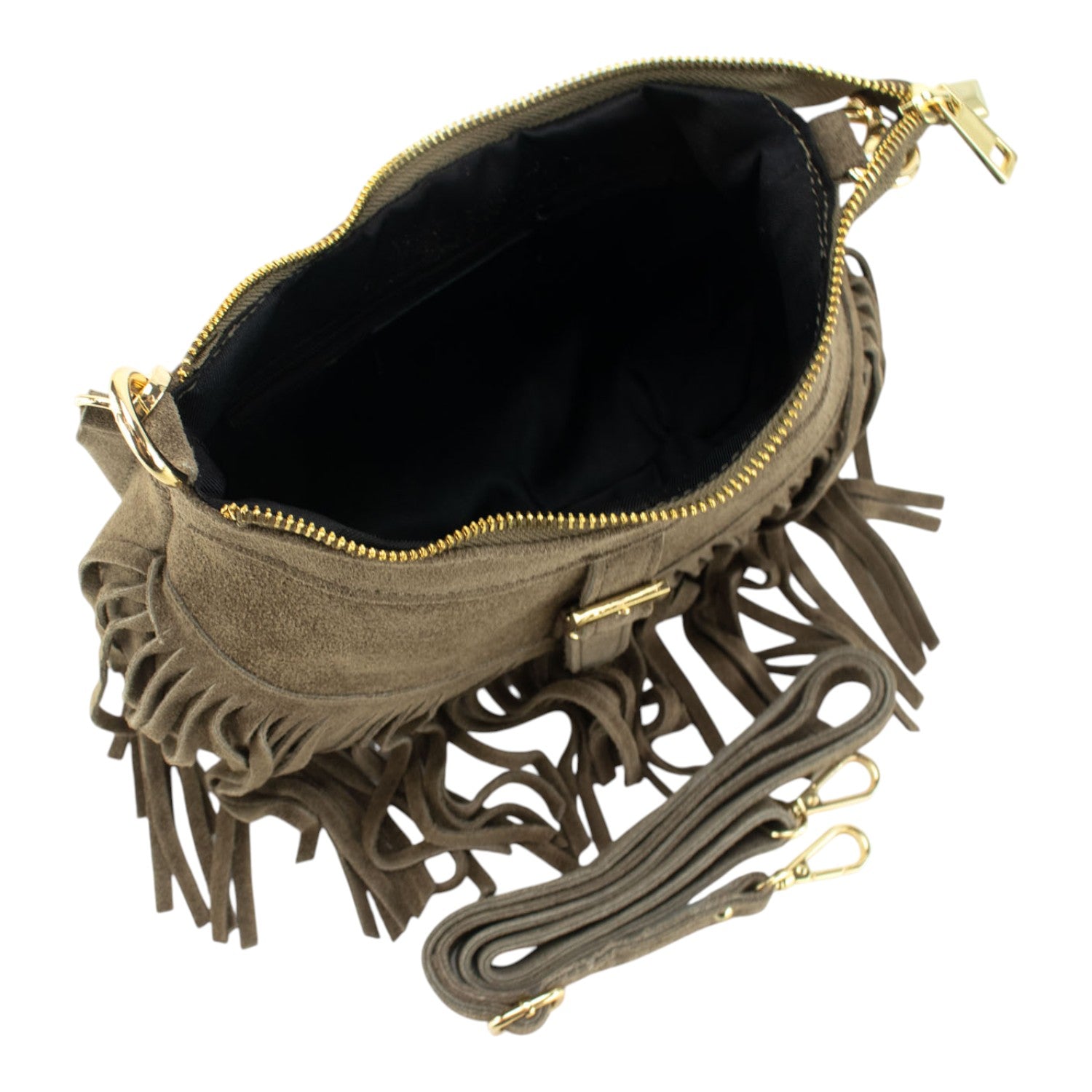 Bolso en piel Pregato Aube Ante Taupe - KimondoShop