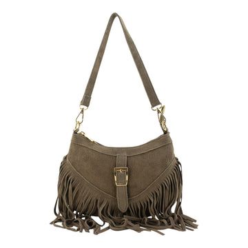 Bolso en piel Pregato Aube Ante Taupe - KimondoShop