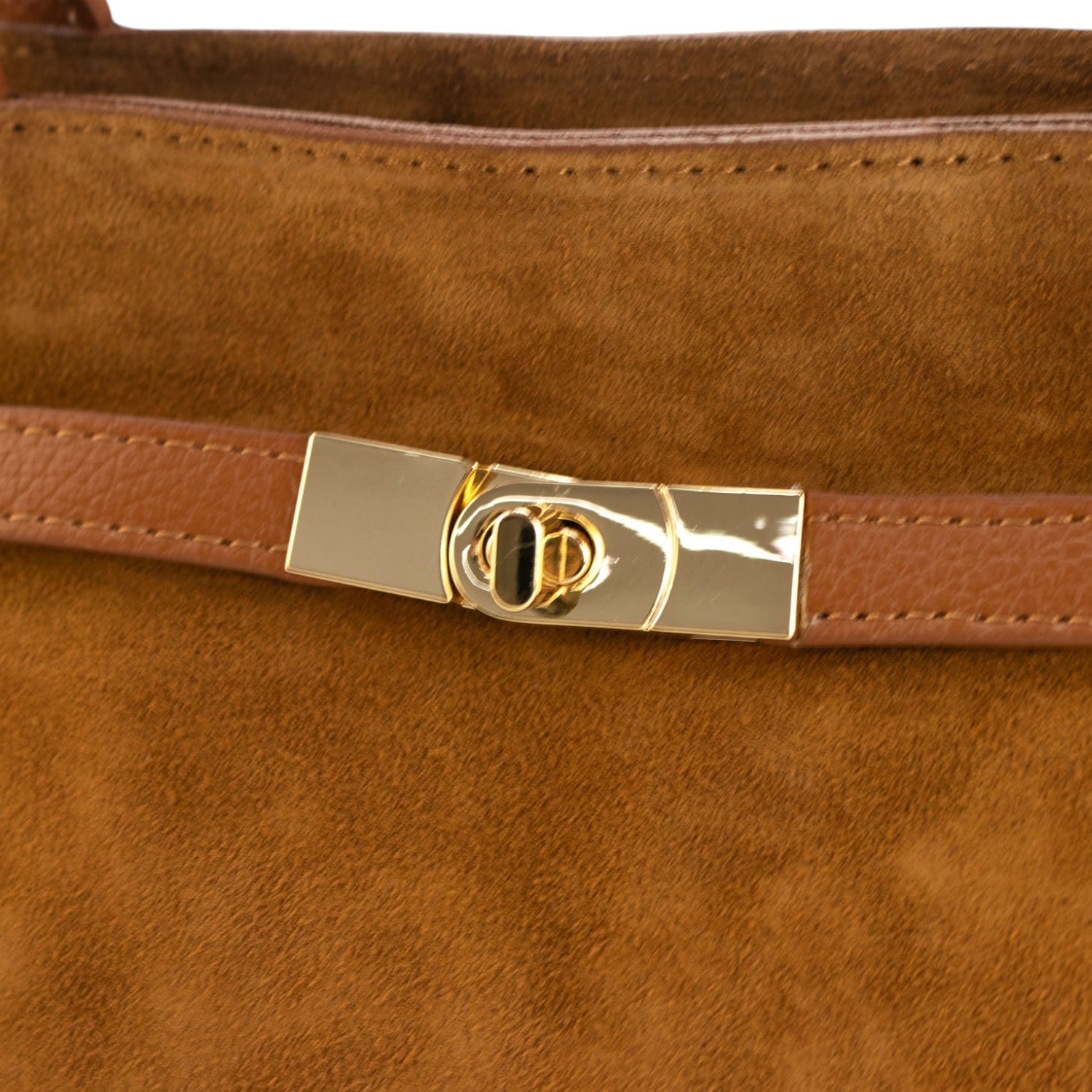 Bolso en Piel Pregato Aurea Camel - KimondoShop