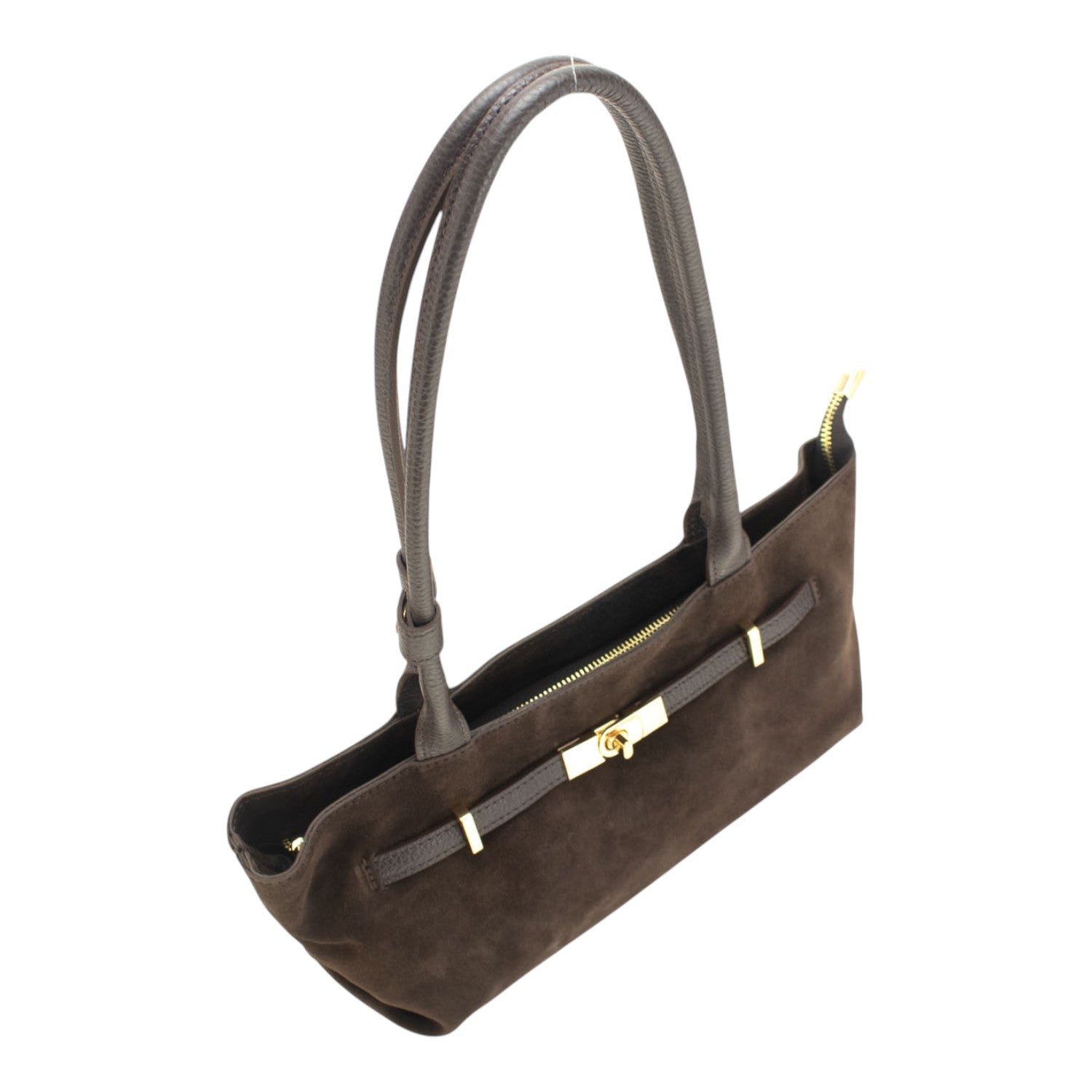 Bolso en Piel Pregato Aurea Chocolate - KimondoShop