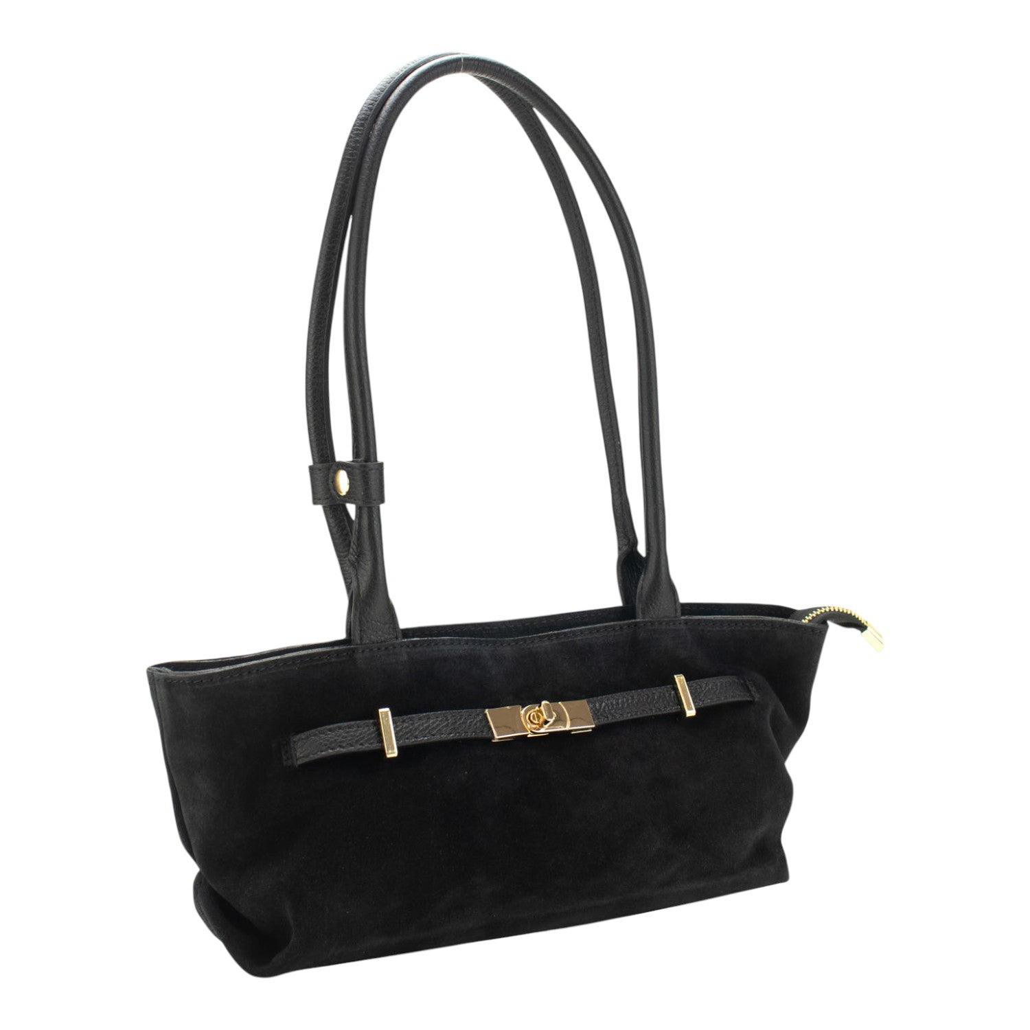 Bolso en Piel Pregato Aurea Negro - KimondoShop