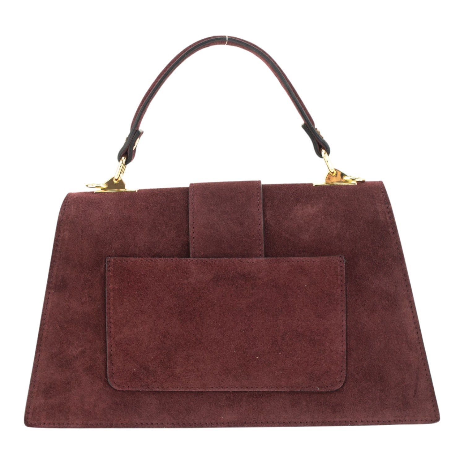 Bolso en piel Pregato Camelia Ante Burdeos - KimondoShop