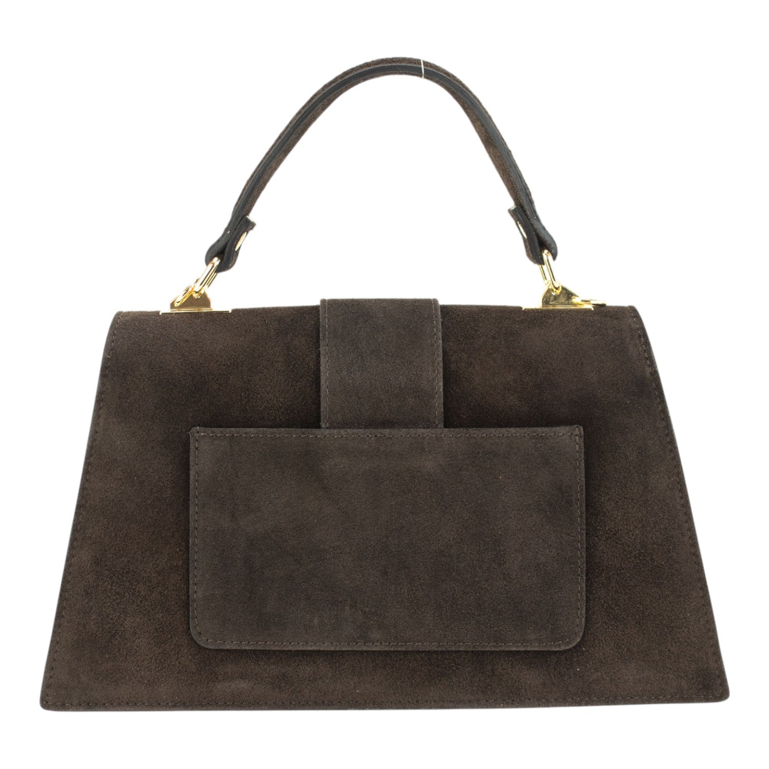 Bolso en piel Pregato Camelia Ante Chocolate - KimondoShop