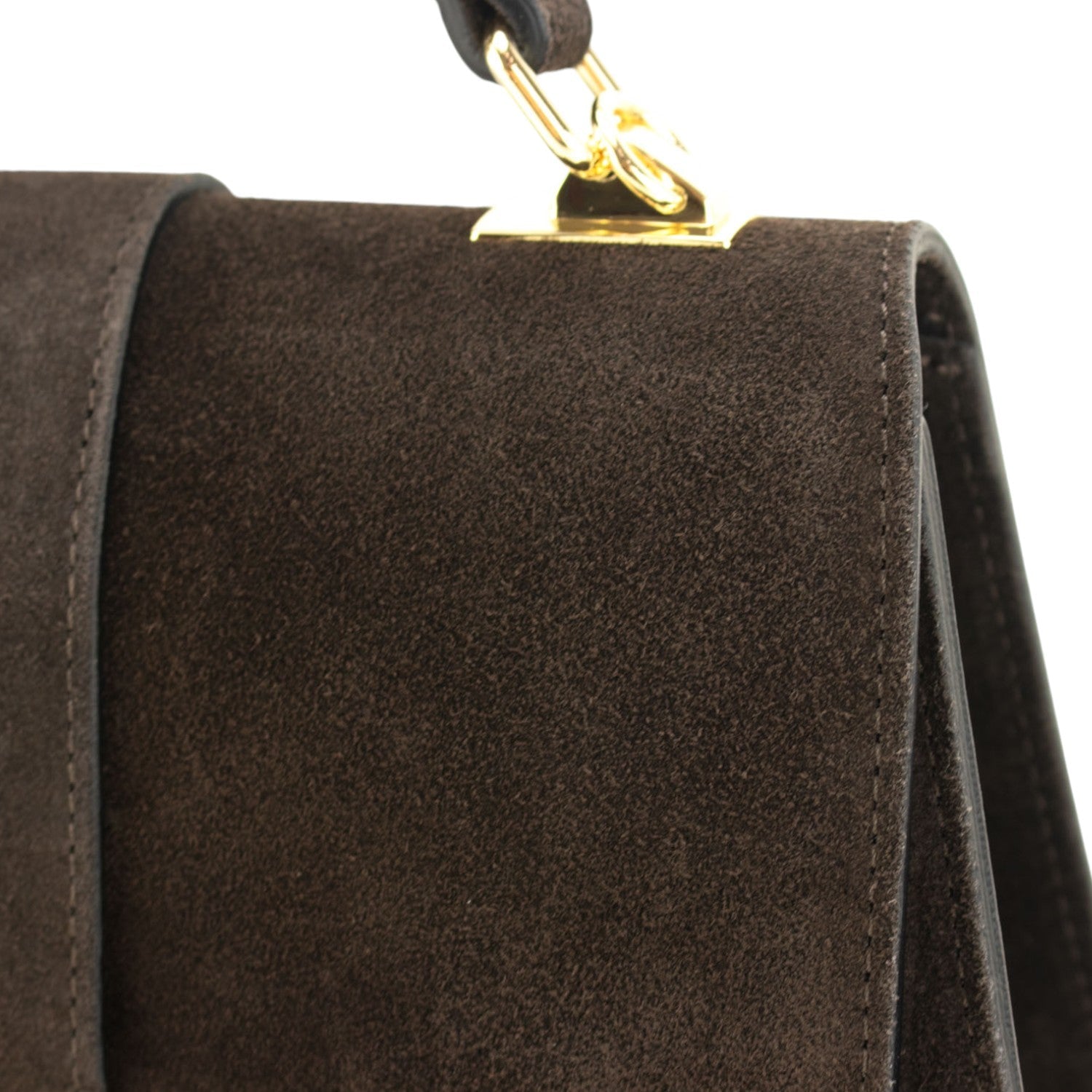 Bolso en piel Pregato Camelia Ante Chocolate - KimondoShop