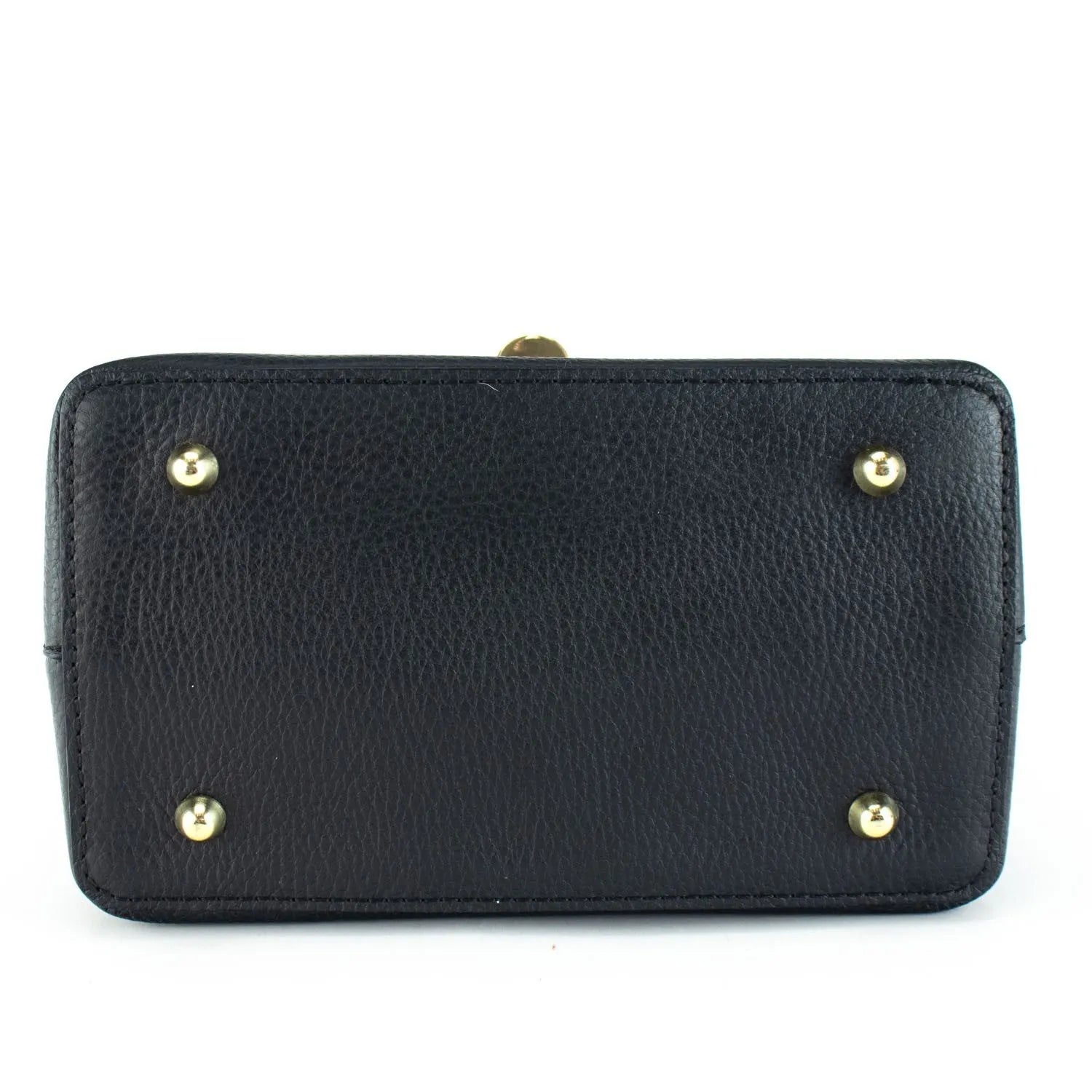 Bolso en Piel Pregato Carezza Negro - KimondoShop