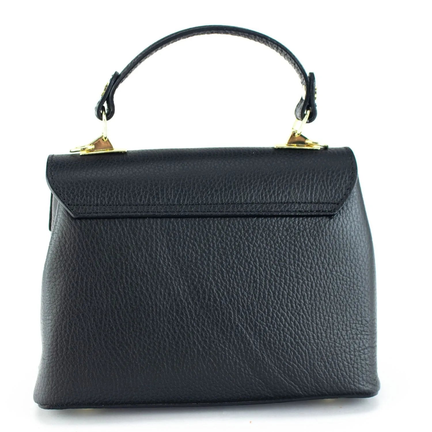 Bolso en Piel Pregato Carezza Negro - KimondoShop