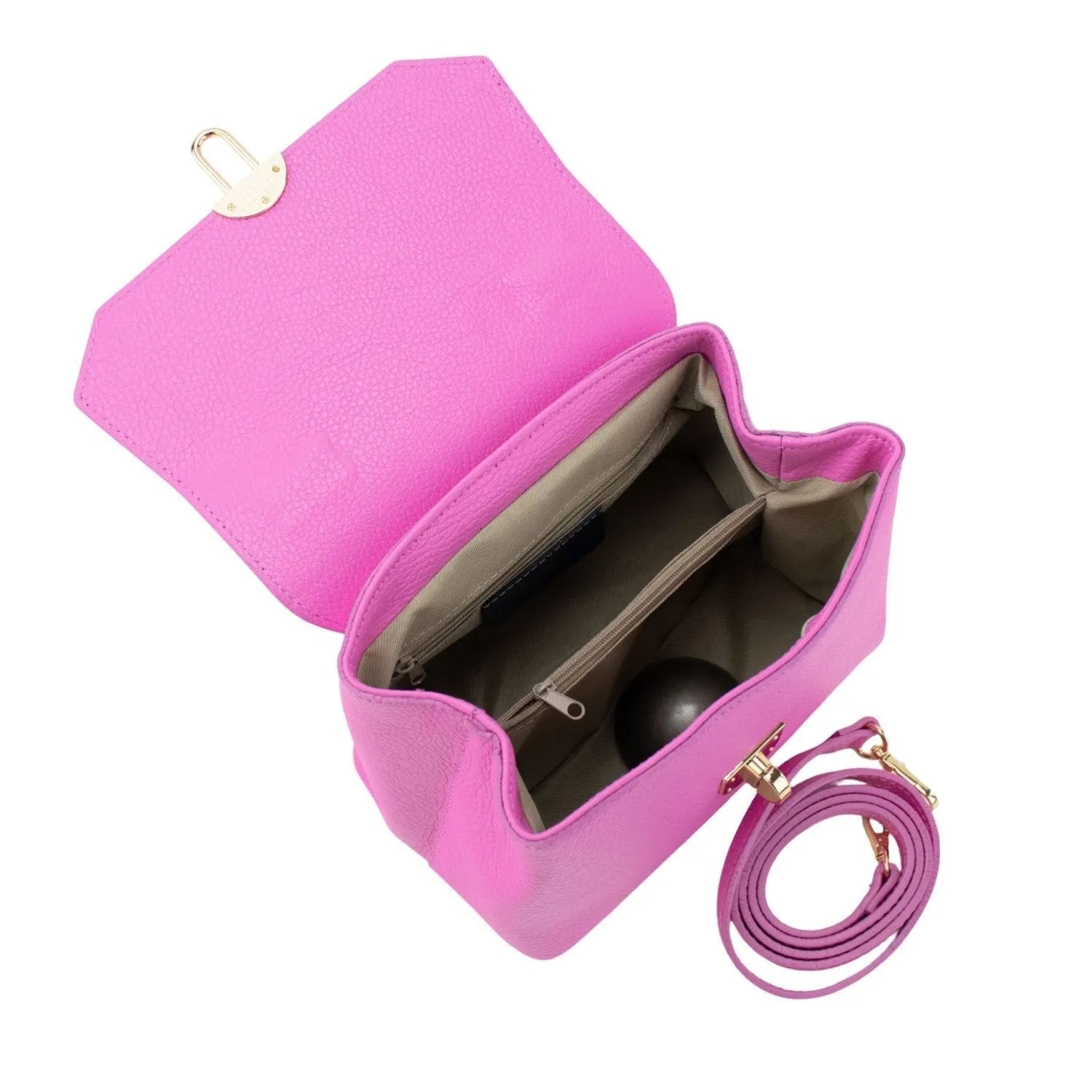 Bolso en Piel Pregato Carezza Rosa - KimondoShop