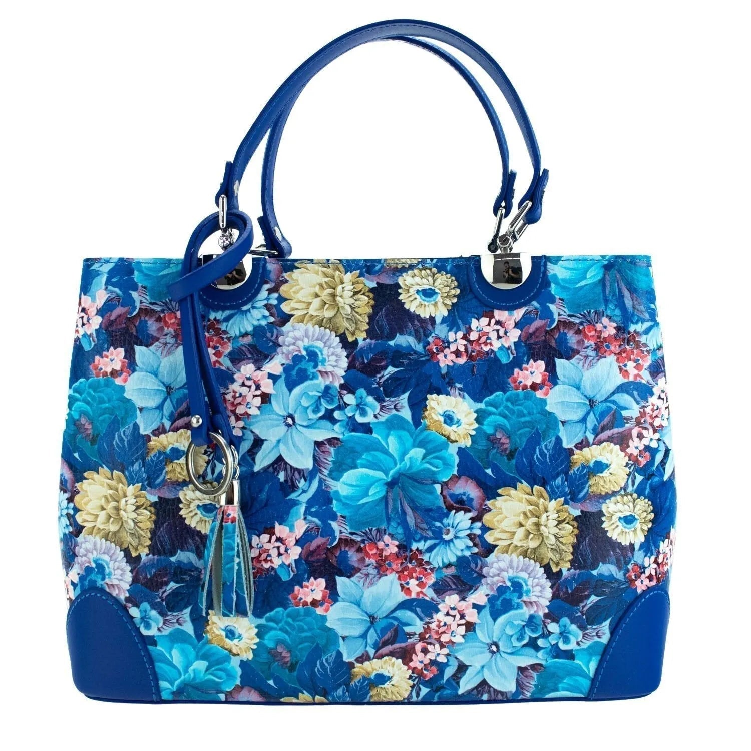 Bolso en piel Pregato Eleganza Colorful Blue - KimondoShop