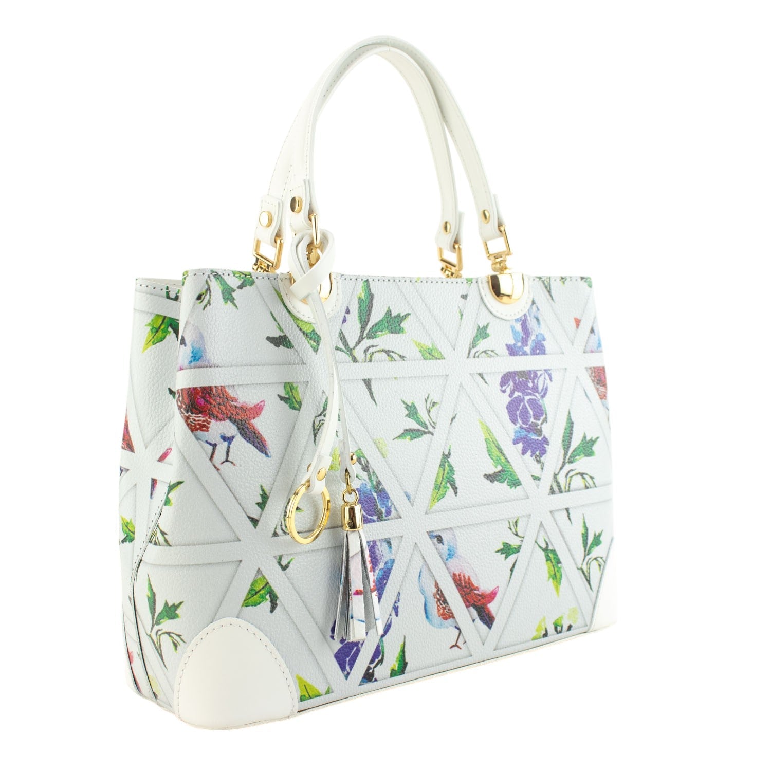 Bolso en piel Pregato Eleganza Flores Mesh - KimondoShop