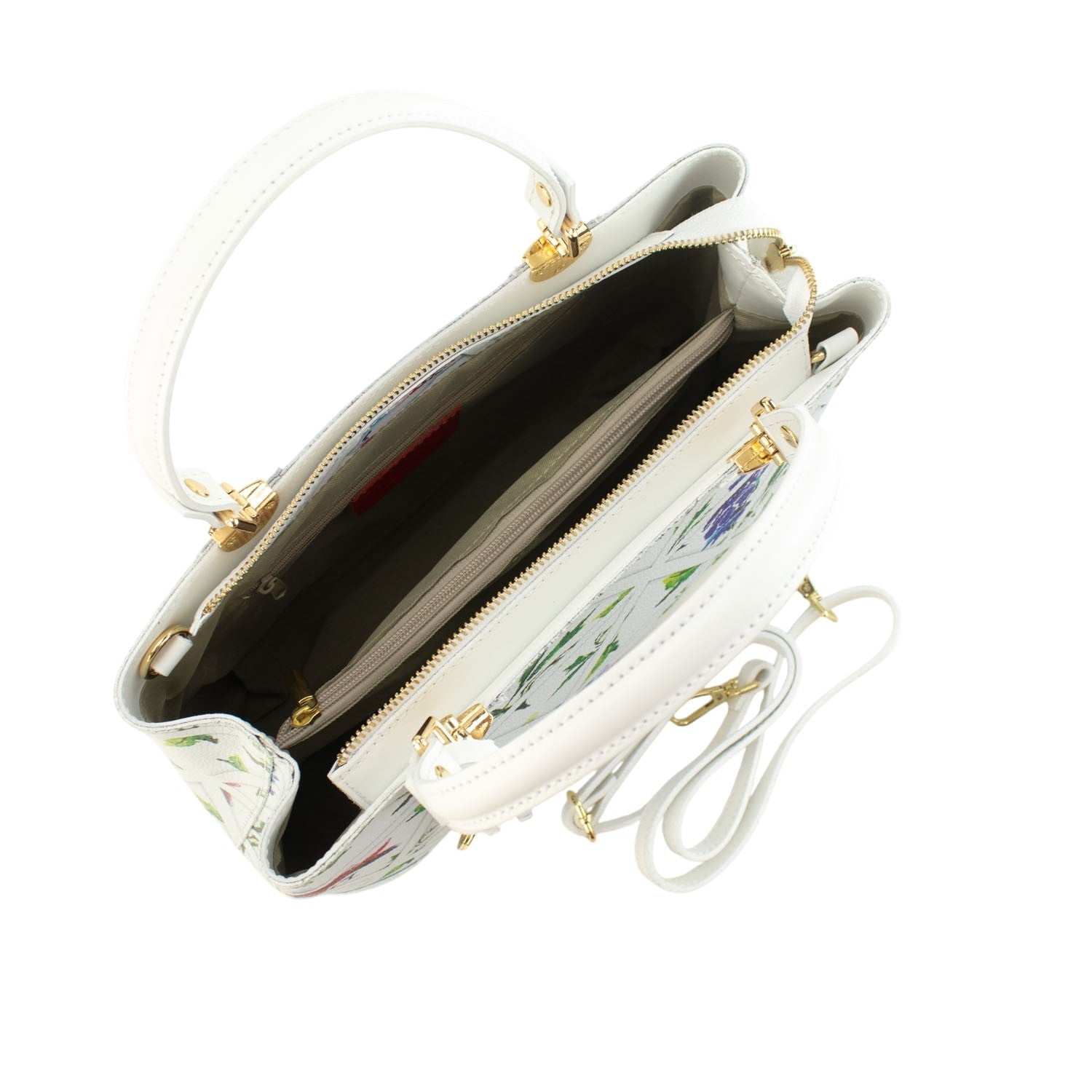 Bolso en piel Pregato Eleganza Flores Mesh - KimondoShop