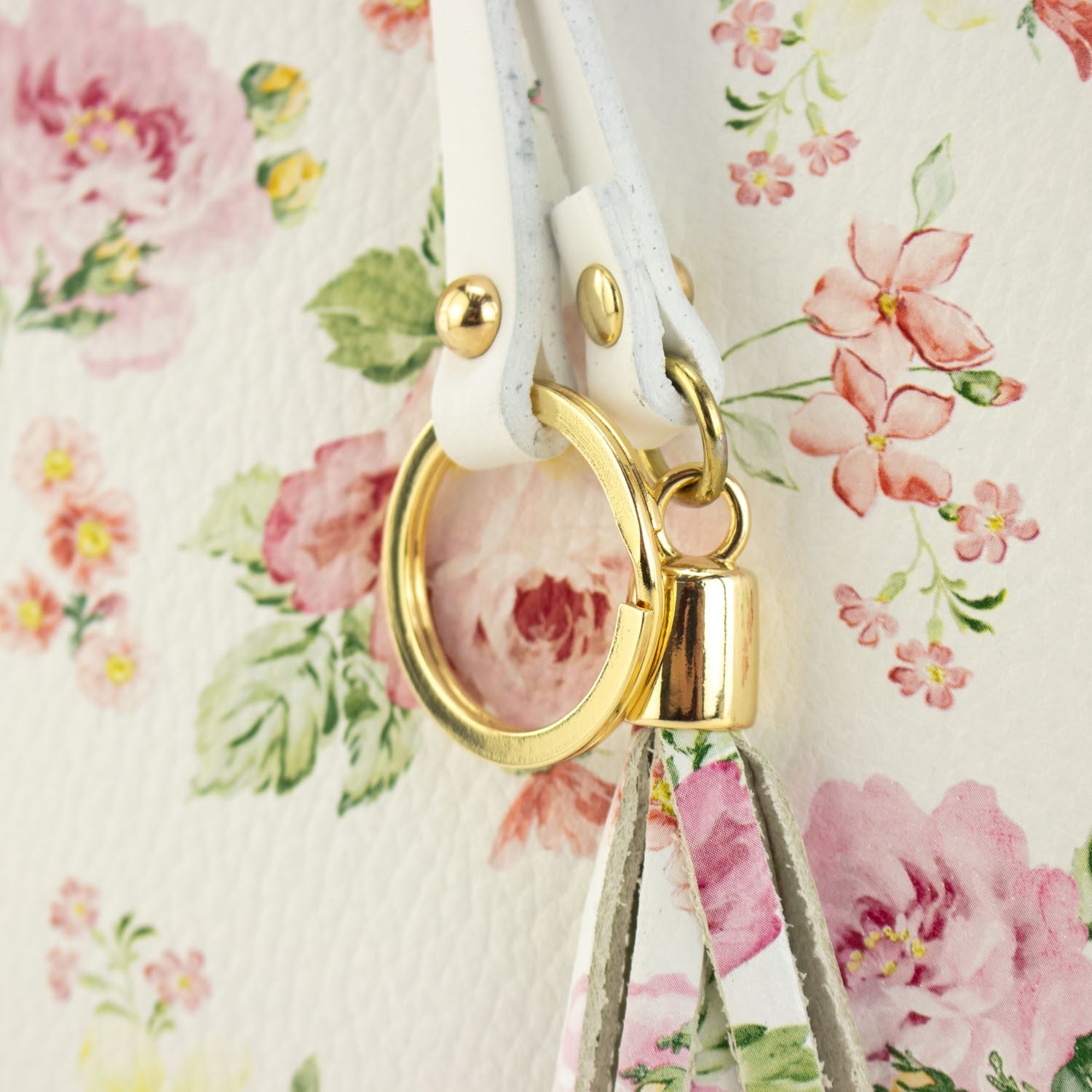 Bolso en piel Pregato Eleganza Flores Rosas - KimondoShop