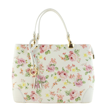 Bolso en piel Pregato Eleganza Flores Rosas - KimondoShop