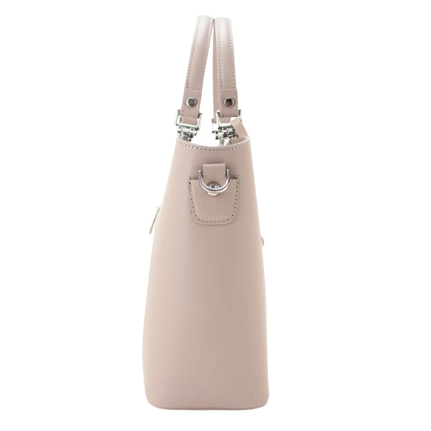 Bolso en piel Pregato Eleganza Li Flores Taupe - KimondoShop