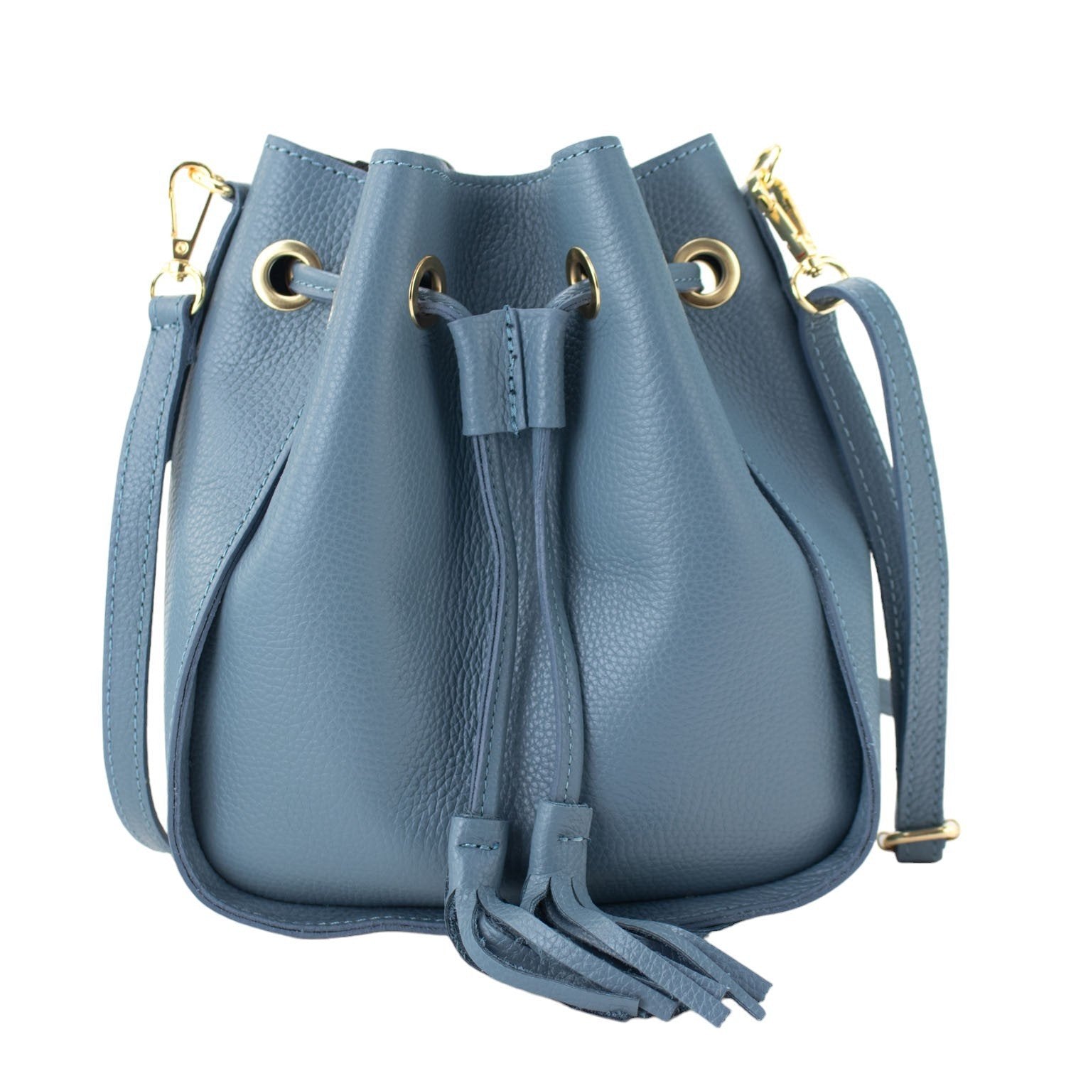 Bolso en Piel Pregato Laguna Azul cielo - KimondoShop