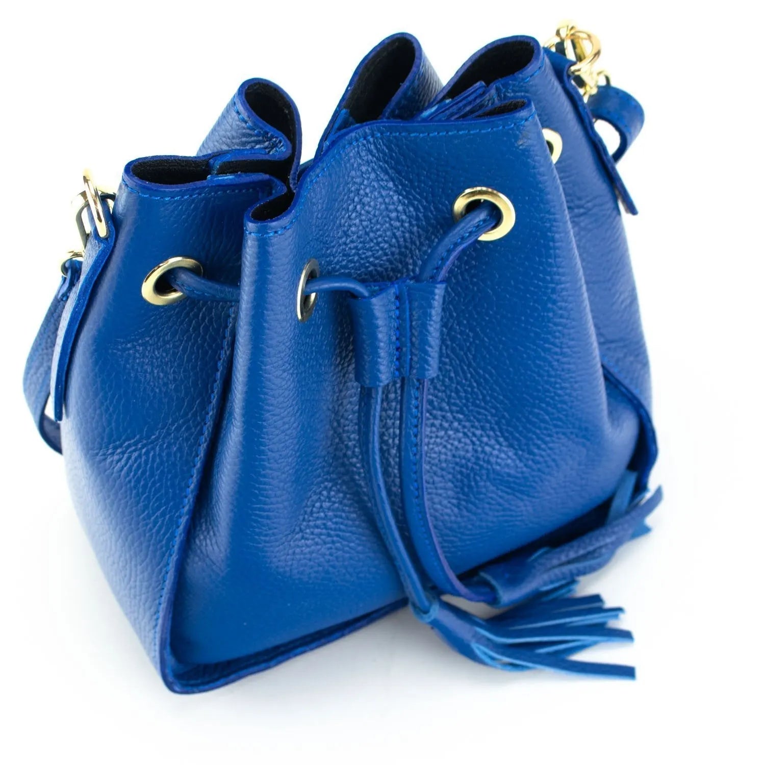 Bolso en Piel Pregato Laguna Azul eléctrico - KimondoShop