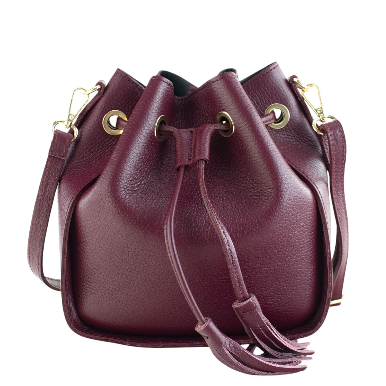 Bolso en Piel Pregato Laguna Granate - KimondoShop