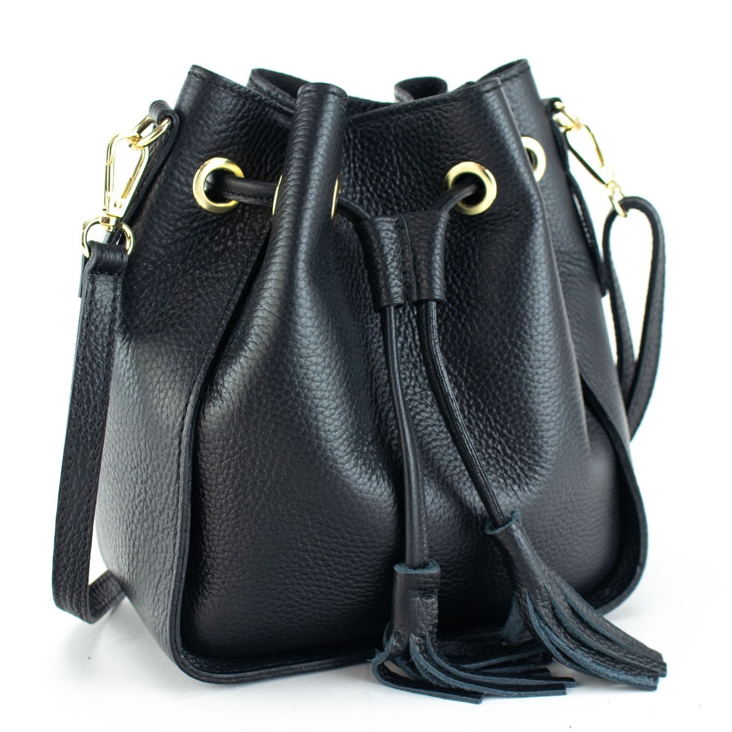 Bolso en Piel Pregato Laguna Negro - KimondoShop