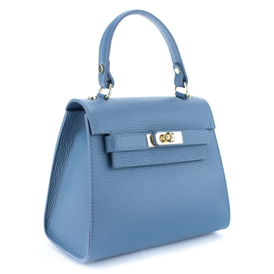 Bolso en Piel Pregato Latenza Azul Lavanda - KimondoShop