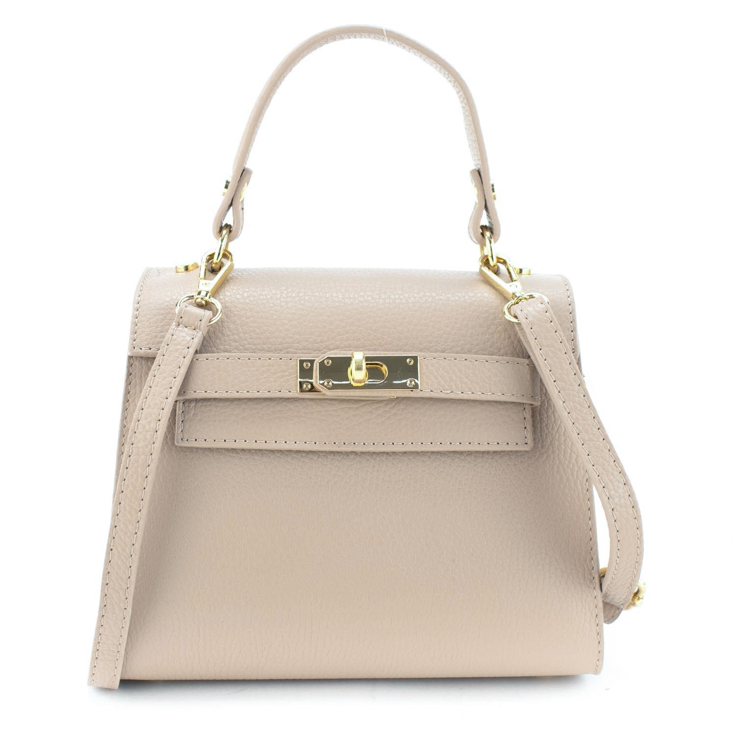 Bolso en Piel Pregato Latenza Beige - KimondoShop