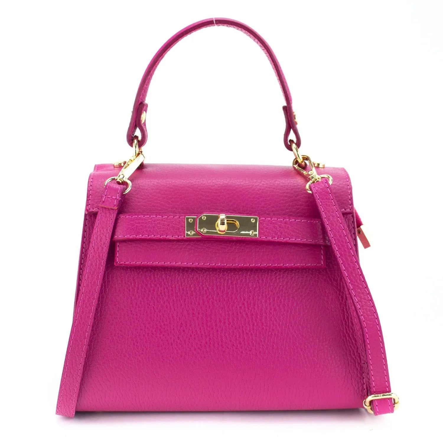 Bolso en Piel Pregato Latenza Fucsia - KimondoShop