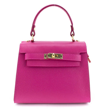 Bolso en Piel Pregato Latenza Fucsia - KimondoShop