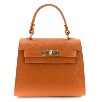 Bolso en Piel Pregato Latenza Naranja - KimondoShop