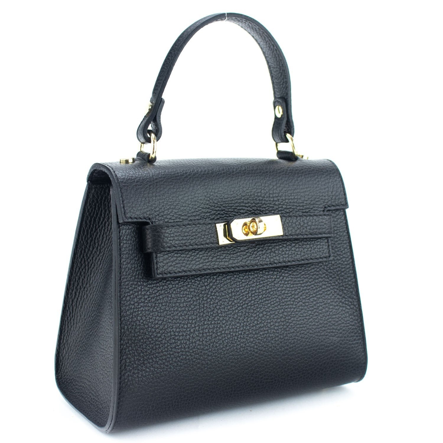 Bolso en Piel Pregato Latenza Negro - KimondoShop