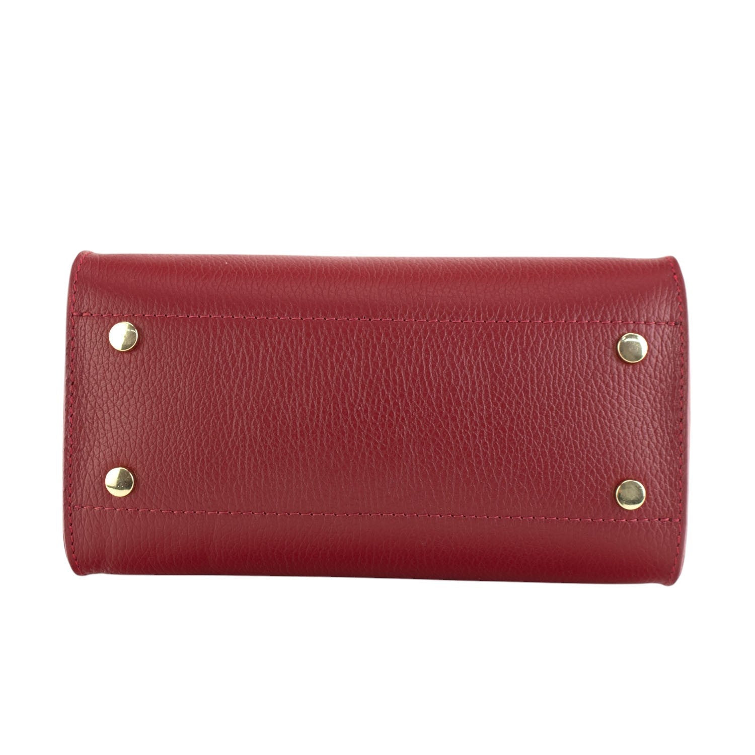 Bolso en Piel Pregato Latenza Rojo oscuro - KimondoShop