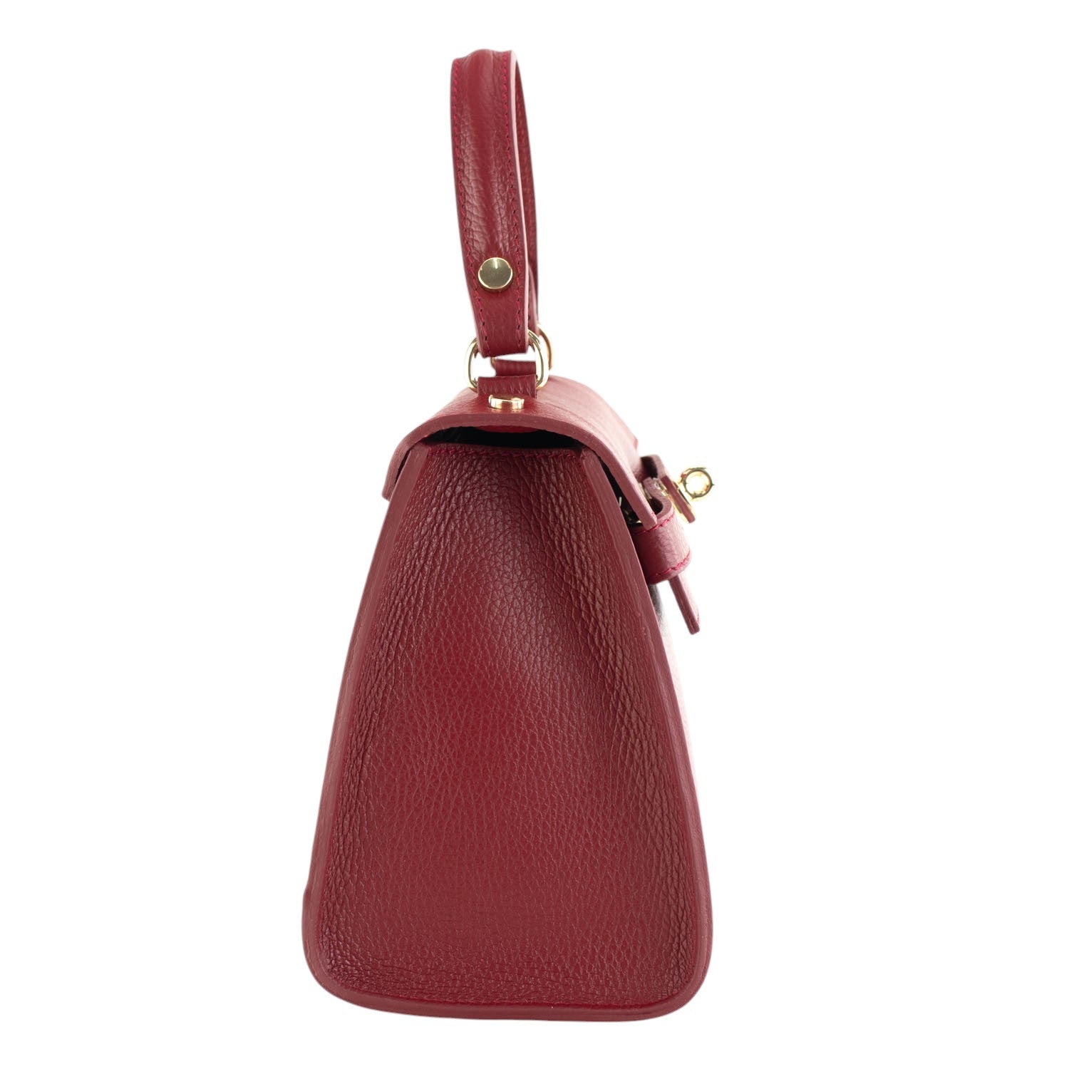 Bolso en Piel Pregato Latenza Rojo oscuro - KimondoShop