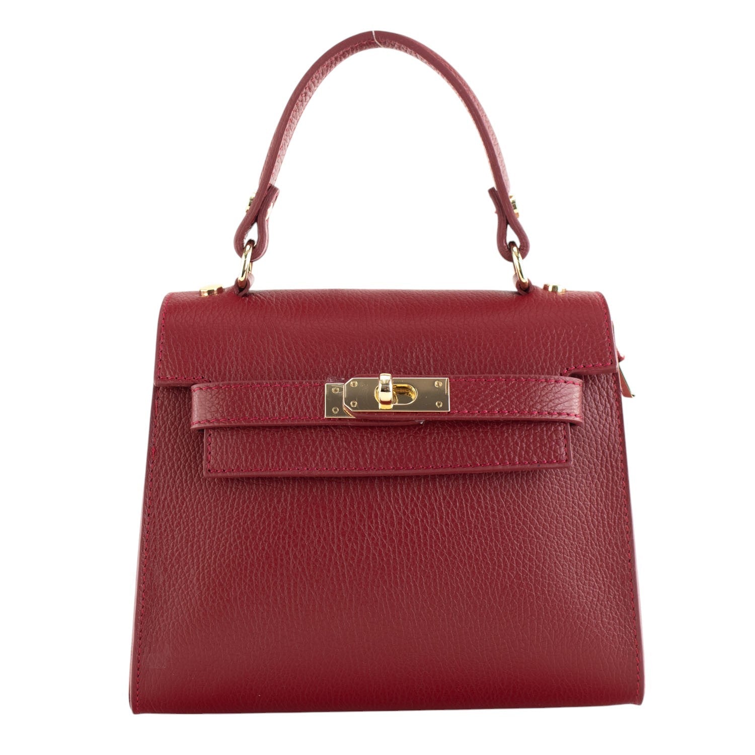 Bolso en Piel Pregato Latenza Rojo oscuro - KimondoShop