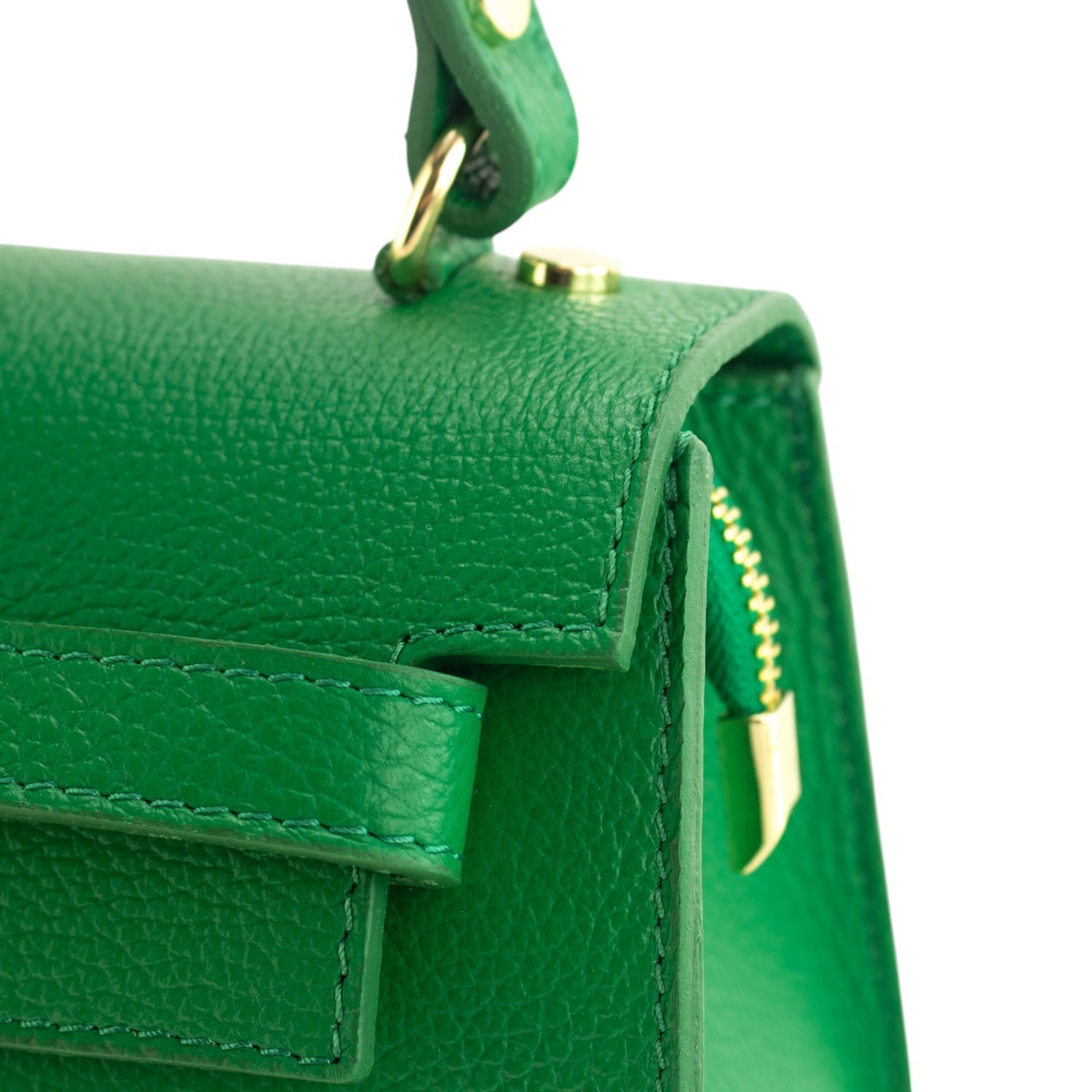 Bolso en Piel Pregato Latenza Verde - KimondoShop