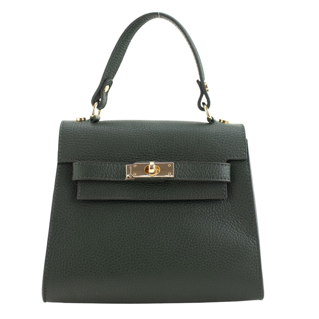 Bolso en Piel Pregato Latenza Verde oscuro - KimondoShop