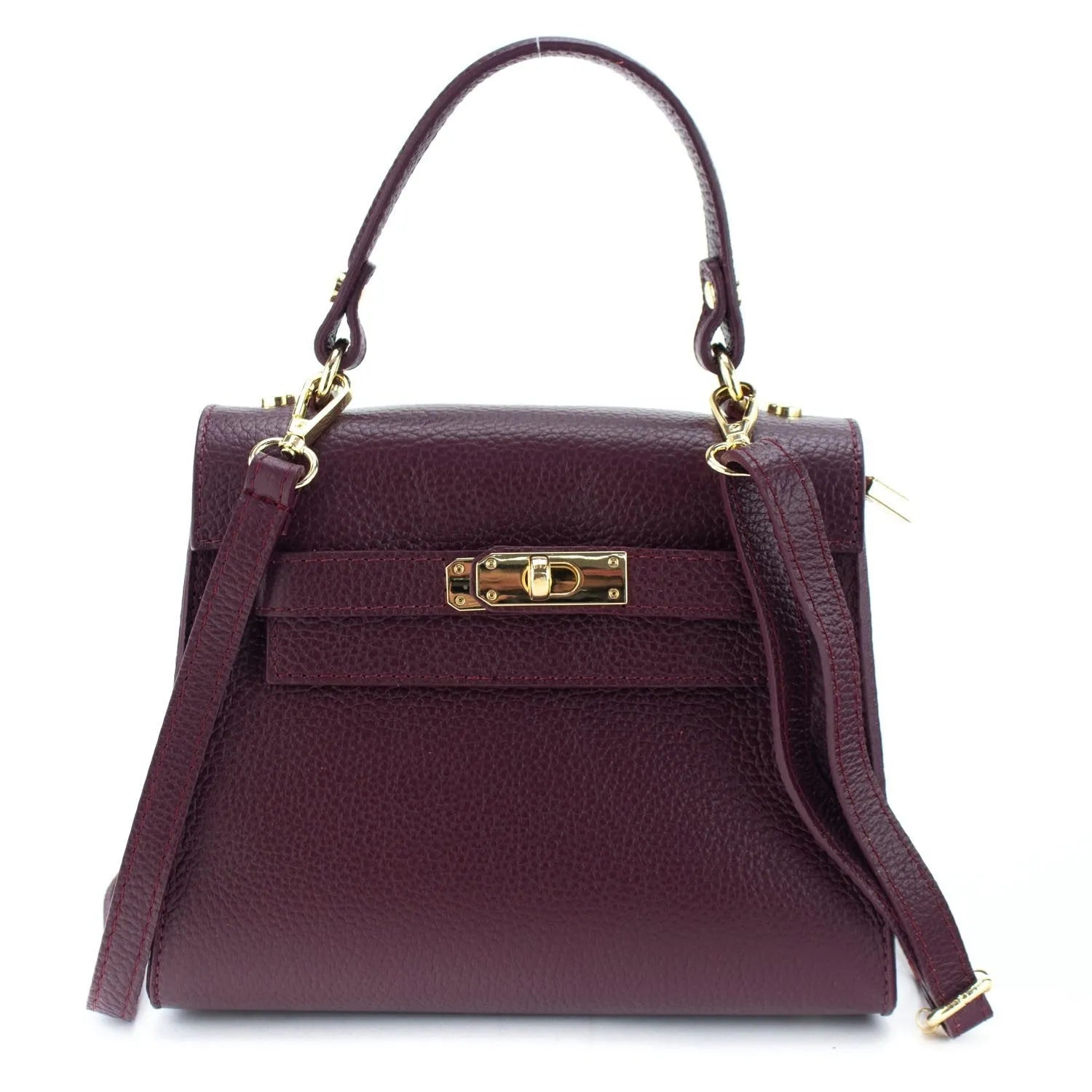 Bolso en Piel Pregato Latenza Vino - KimondoShop