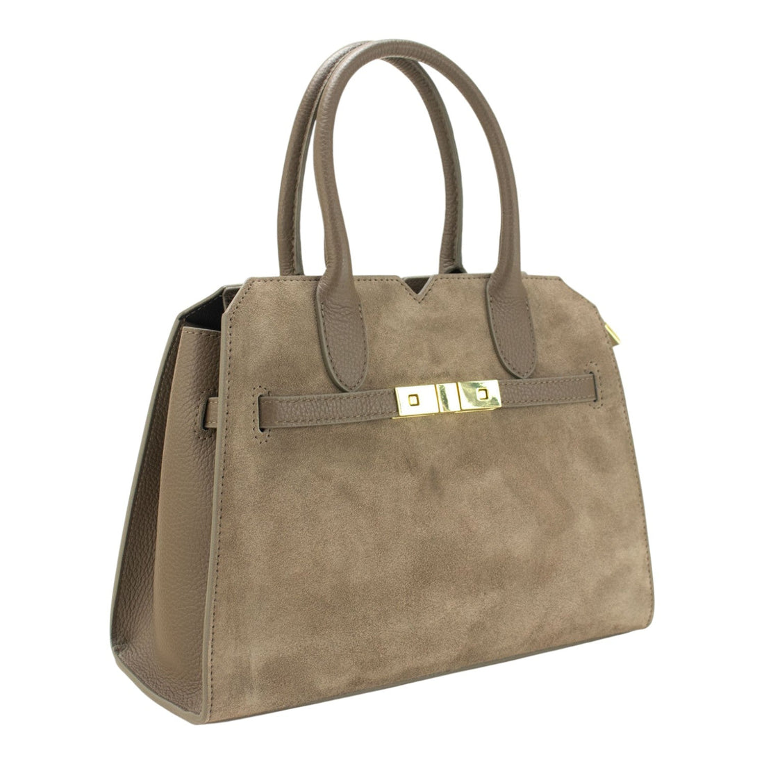 Bolso en Piel Pregato Lizea Taupe - KimondoShop