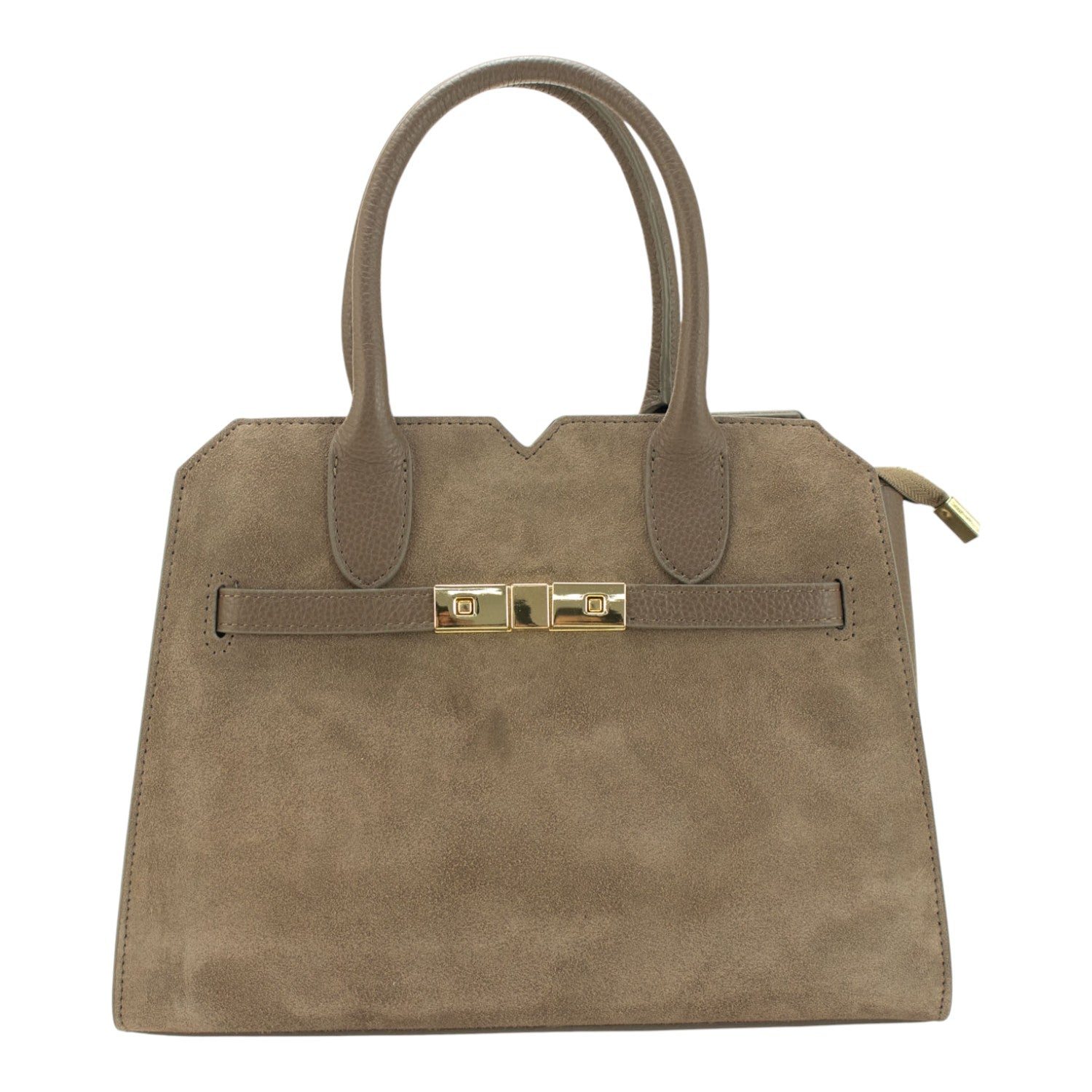 Bolso en Piel Pregato Lizea Taupe - KimondoShop
