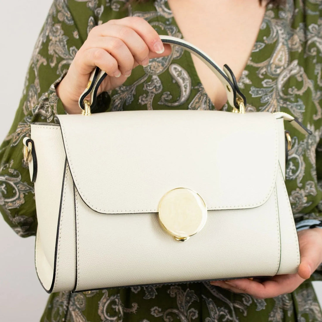 Bolso en Piel Pregato Luna Beige - KimondoShop