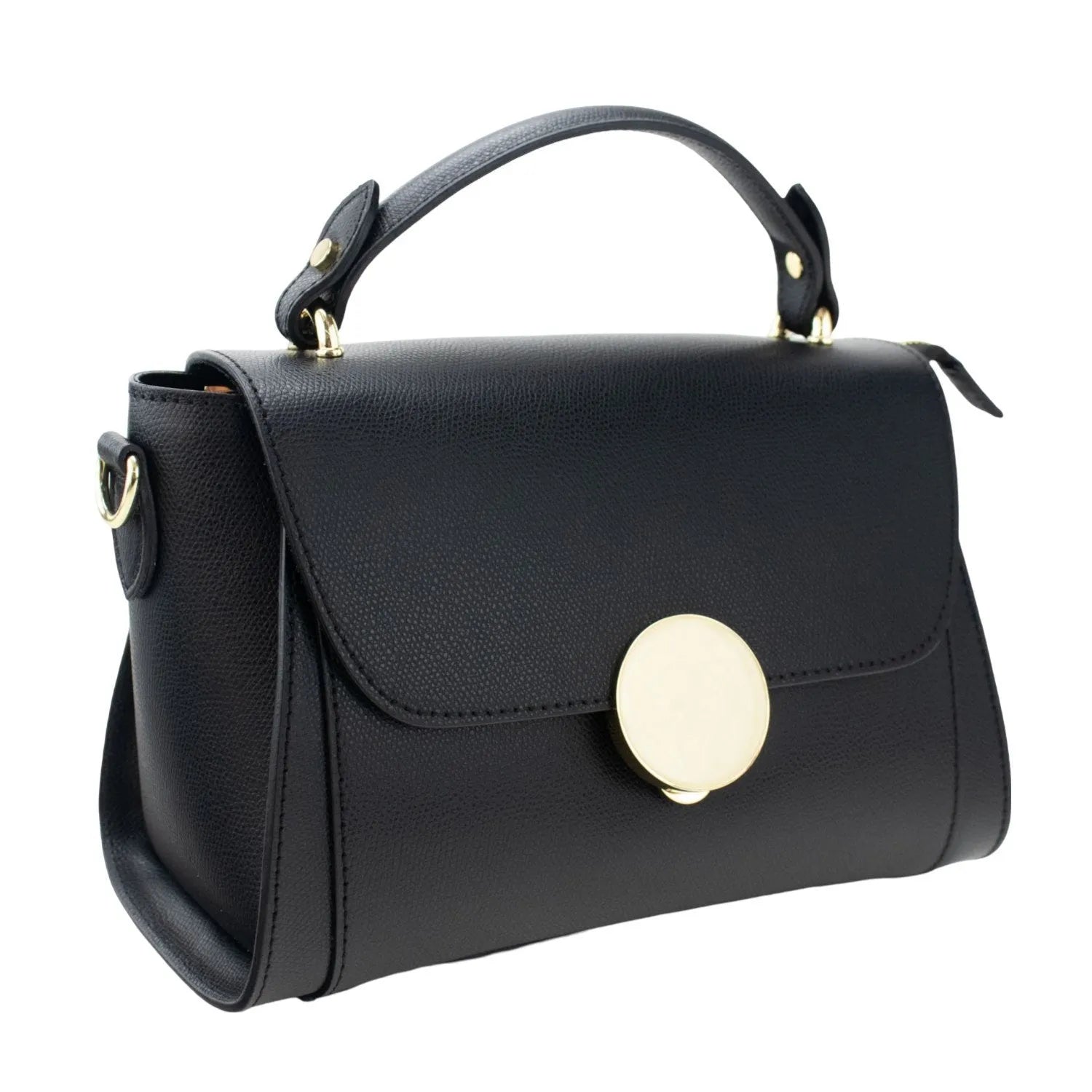 Bolso en Piel Pregato Luna Negro - KimondoShop