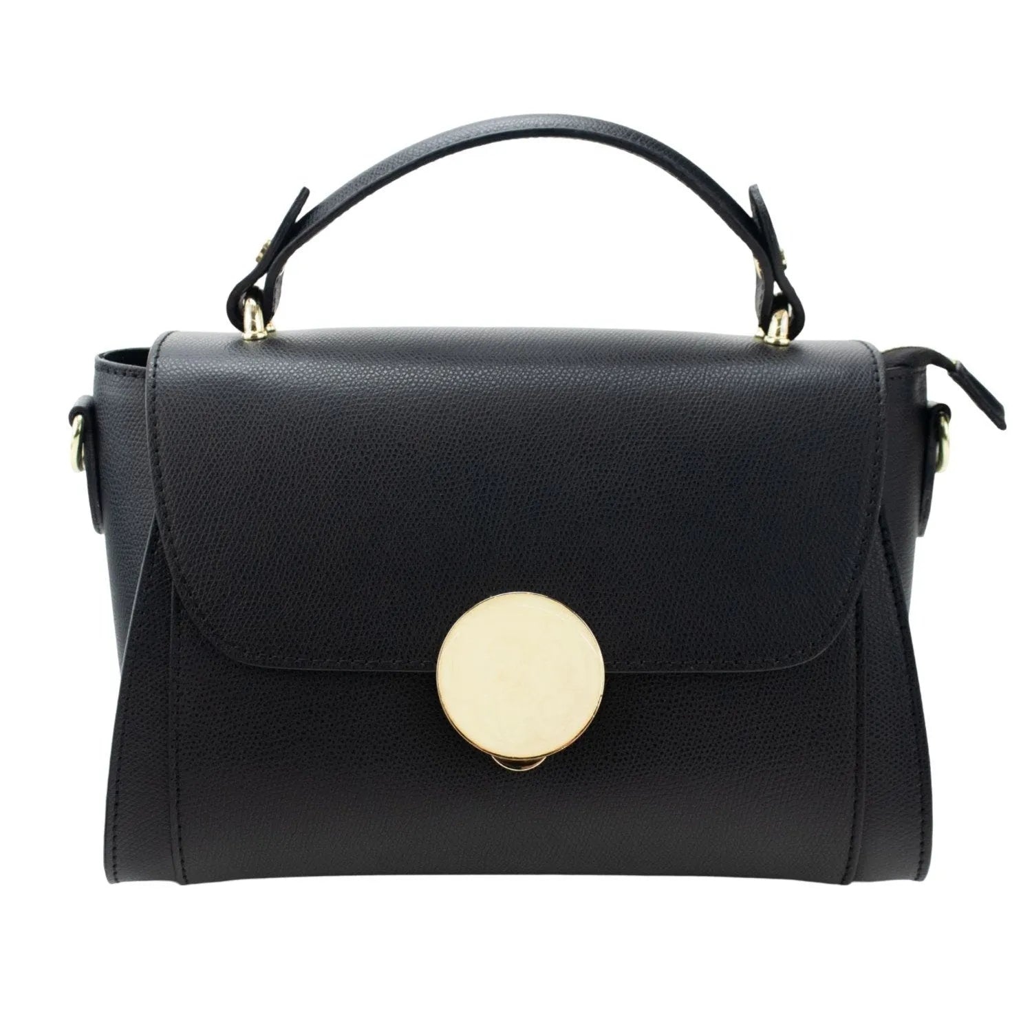 Bolso en Piel Pregato Luna Negro - KimondoShop