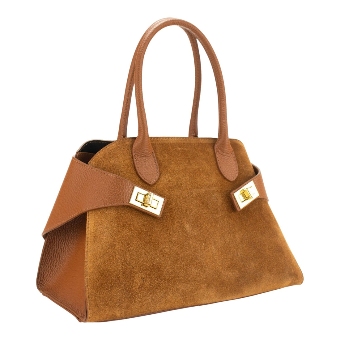 Bolso en piel Pregato Milano Ante Camel - KimondoShop