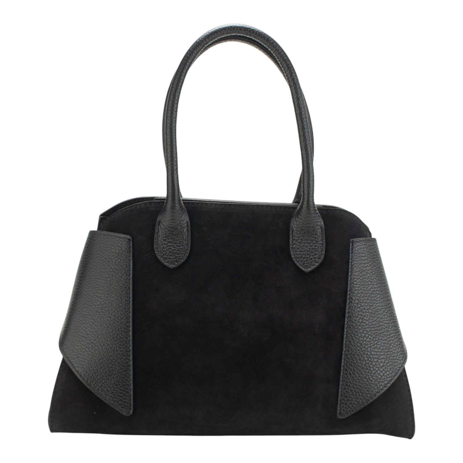 Bolso en piel Pregato Milano Ante Negro - KimondoShop